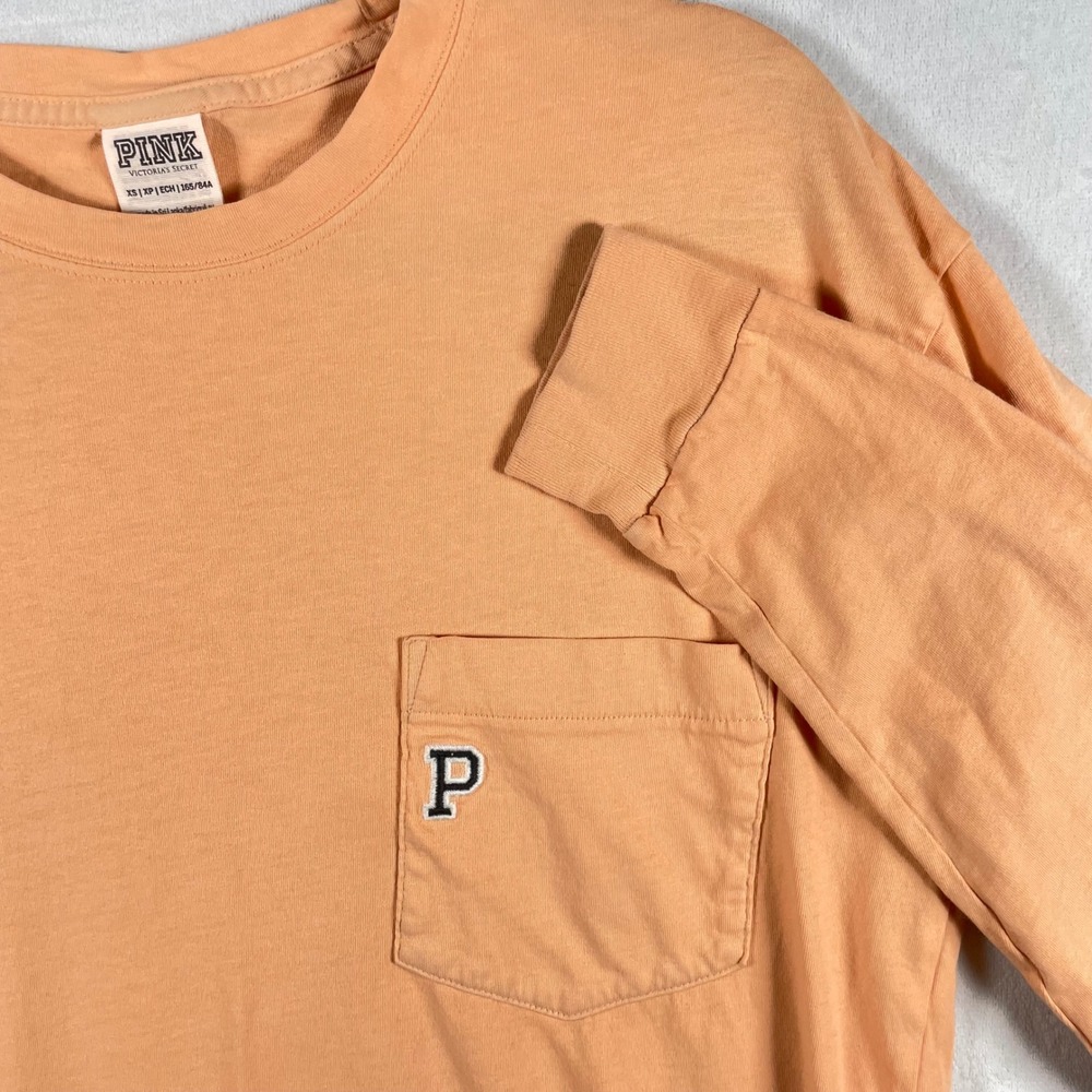 Y2K faded worn in washed cotton PINK victorias secret logo tee XS mall soft brat